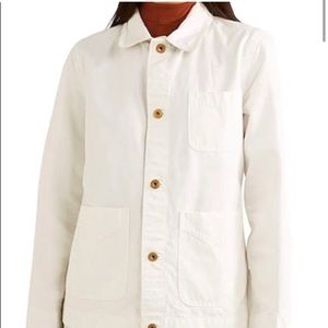 Alex Mills Natural White Denim Chore Jacket, Large